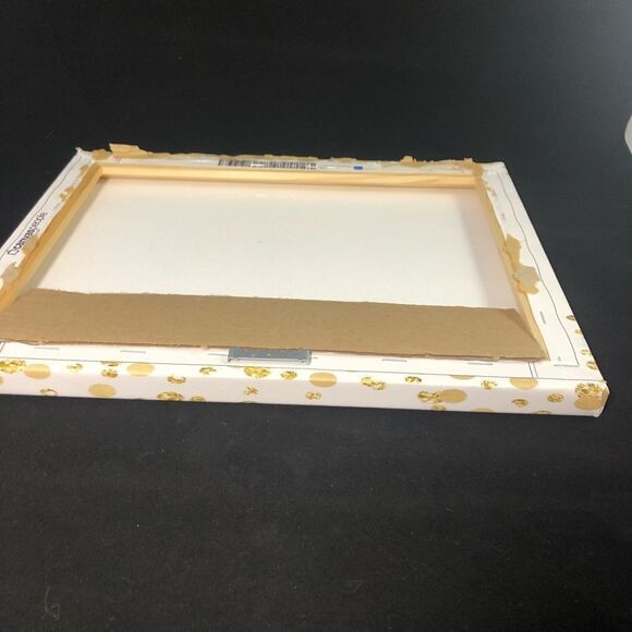 Two Canvas 11" x 14" Gold Wedding Decor Signs - Picture 8 of 8